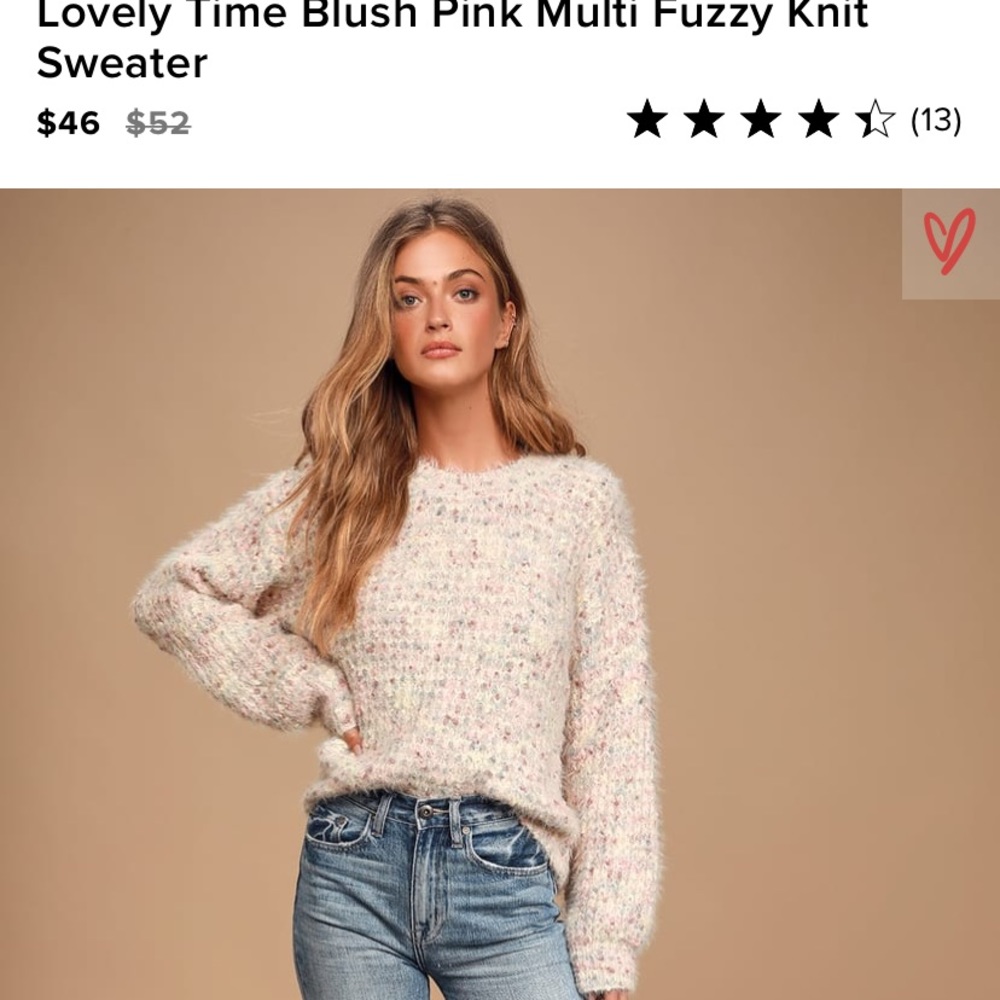 FALLS HERE😊🍂 Blush Pink Fuzzy Knit Sweater